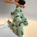 Tie Dye Side  Hollow  Leggings