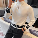 Simplicity Stripe Half Turtleneck Sweater