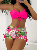 Tie Dye Drawstring Shorts Bikini