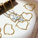 Big Gold Heart Earrings