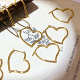 Big Gold Heart Earrings