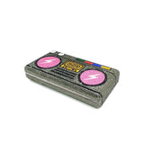 Boom Box crystal clutch