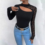 Left Lace Sleeve Top