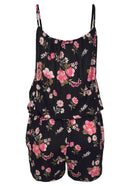 Loose Floral Beach Romper Shorts