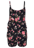 Loose Floral Beach Romper Shorts
