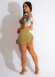 Lady Face print Short Set