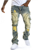 Ripped Yellow  Jeans