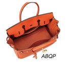 Luxury Genuine Leather Lock Handbag