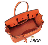 Luxury Genuine Leather Lock Handbag
