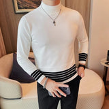 Simplicity Stripe Half Turtleneck Sweater