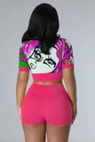 Lady Face print Short Set