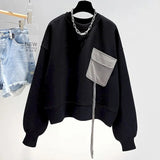 Pocket O-Neck Sweatshirt