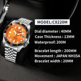 20Bar Diver Retro Water Watch