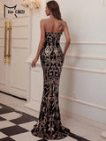 Glitter Sequin Strapless Dress