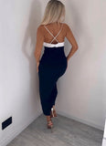 Cross Back Side Split Dress