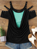 Open Back Short Sleeve Top