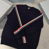 Luxury O-Neck Striped Sweater