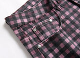 Plaid Slim Stretch Jeans