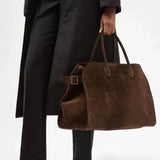 leather large capacity commuter Handbag