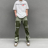 Vintage Distressed Graffiti Jeans
