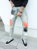 Stylish Painted Hands Jeans