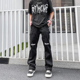 Vintage Distressed Graffiti Jeans