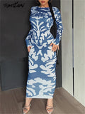Long Sleeve Backless Dress