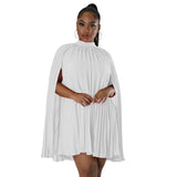 Loose Straight Cape Style Chiffon Dress
