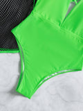 Halter Mesh Cover Up One Piece