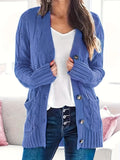 Cable Knit Button Cardigan