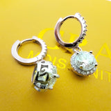 S925 Sterling Silver 1CT 6.5MM Moissanite Earrings