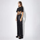 Crewneck Short Sleeve Fishbone Top
