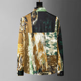 Retro Casual  Ice Silk Dress Shirt