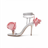Rose Wrap Around High Heels