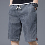 Casual Striped Jean Shorts