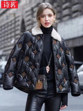Haining Leather down jacket