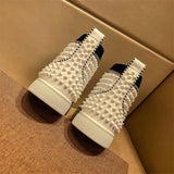 High Top Genuine Leather Rivet Shoes