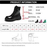 Patent Leather Platform Motorcycle Boots