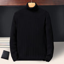 Knitted Striped Turtleneck