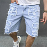 Ripped Pocket Jean Shorts