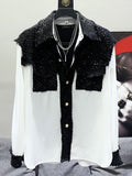 Splice Contrast  Dress Shirt