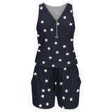Zipper Stars Romper Shorts