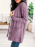 Cable Knit Button Cardigan