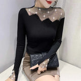 Mesh European Shiny Top