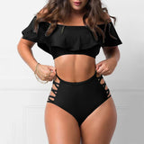 Ruffled Off Shoulder Bikini
