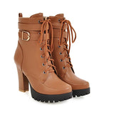 Waterproof  Buckle Platform Boots
