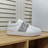 Genuine Leather Rivet Sneakers