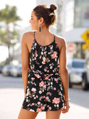 Loose Floral Beach Romper Shorts