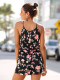 Loose Floral Beach Romper Shorts
