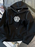 Three Dimensional Flowers Sweat Suit